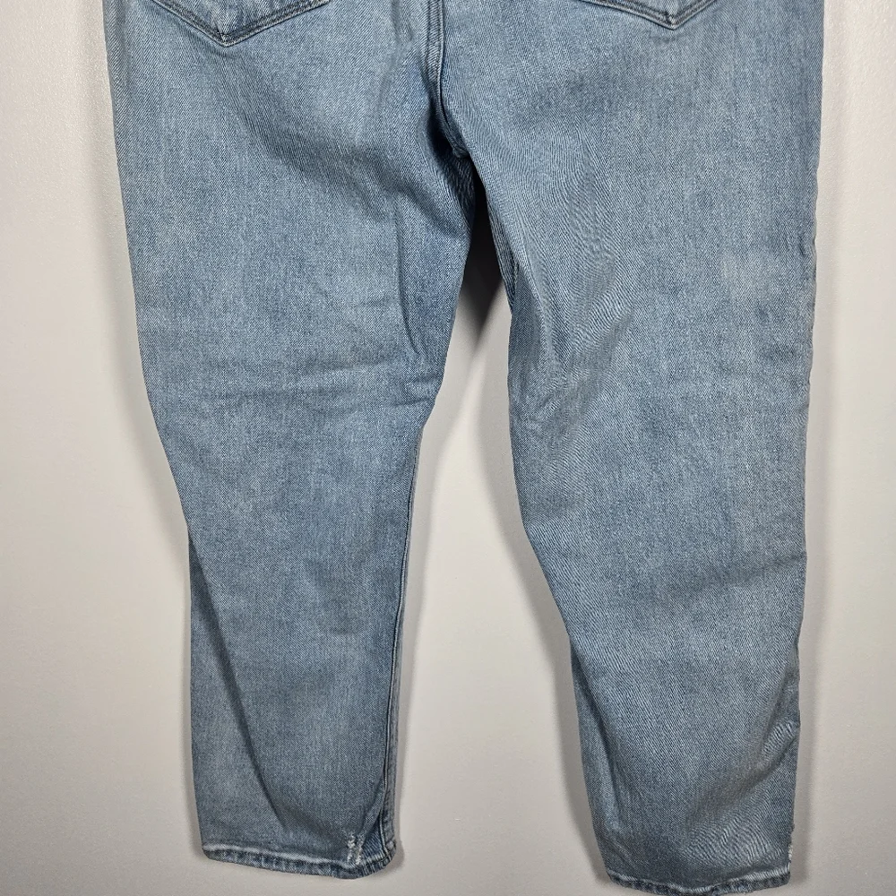 a.n.a. High Rise Vintage Straight Leg Distressed Button Fly Denim Jeans Size 6